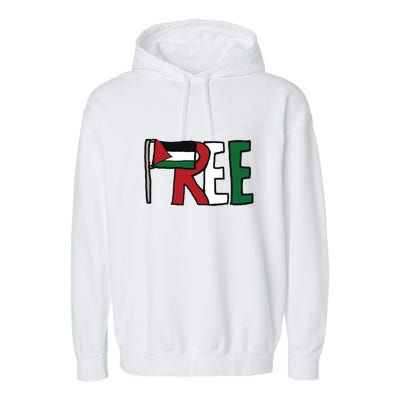 Free Palestine Garment-Dyed Fleece Hoodie