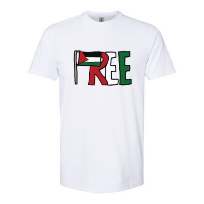 Free Palestine Softstyle CVC T-Shirt