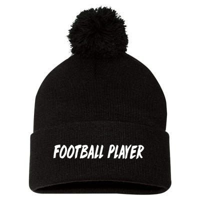 Football Player Pom Pom 12in Knit Beanie