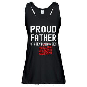 Funny Proud Father Of A Few Brilliant Hilarious Awesome Ladies Essential Flowy Tank