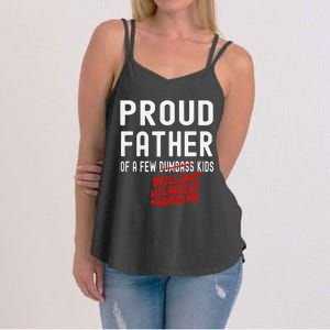 Funny Proud Father Of A Few Brilliant Hilarious Awesome Women's Strappy Tank