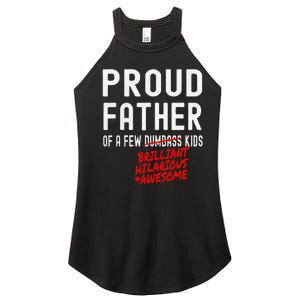 Funny Proud Father Of A Few Brilliant Hilarious Awesome Women's Perfect Tri Rocker Tank