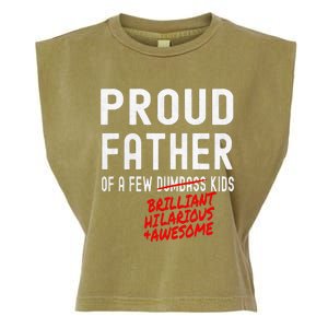 Funny Proud Father Of A Few Brilliant Hilarious Awesome Garment-Dyed Women's Muscle Tee