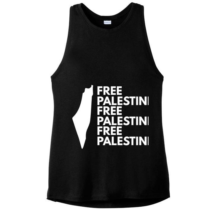 Free Palestine Ladies PosiCharge Tri-Blend Wicking Tank