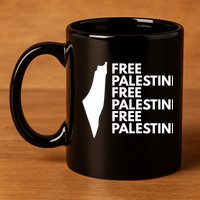 Free Palestine 11oz C Handle Ceramic Mug