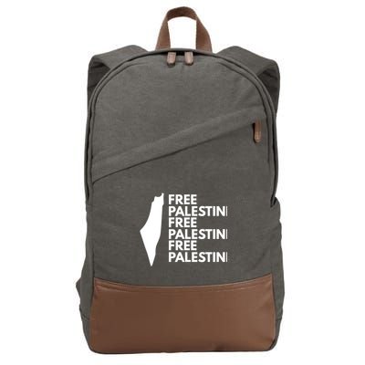 Free Palestine Cotton Canvas Backpack