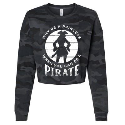 Funny Pirate Freebooter Buccaneer Caribbean Adventure Cropped Pullover Crew