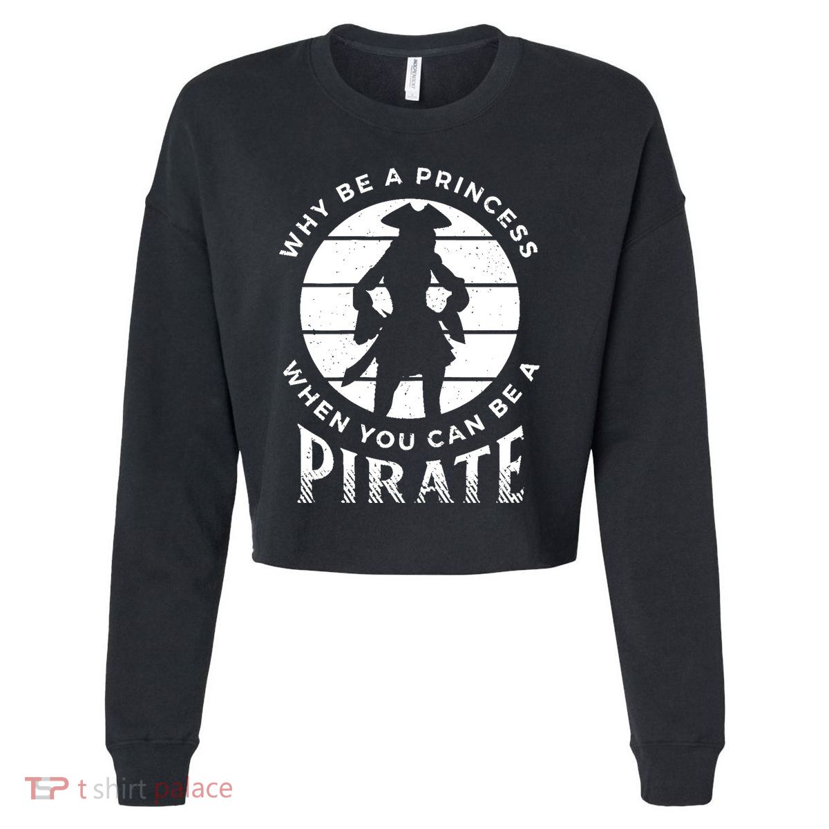 Funny Pirate Freebooter Buccaneer Caribbean Adventure Cropped Pullover Crew
