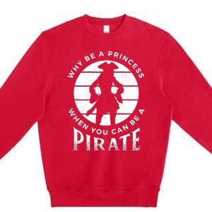 Funny Pirate Freebooter Buccaneer Caribbean Adventure Premium Crewneck Sweatshirt