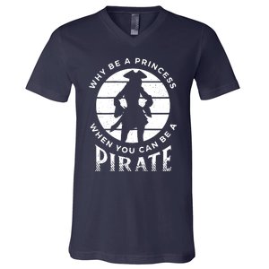 Funny Pirate Freebooter Buccaneer Caribbean Adventure V-Neck T-Shirt