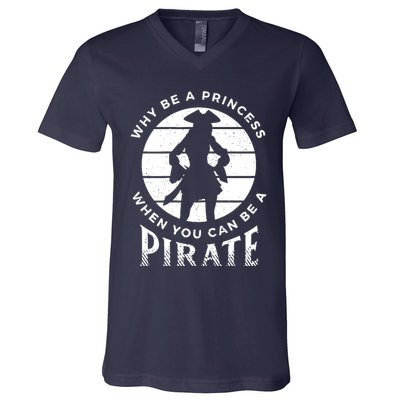 Funny Pirate Freebooter Buccaneer Caribbean Adventure V-Neck T-Shirt