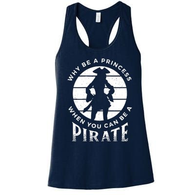 Funny Pirate Freebooter Buccaneer Caribbean Adventure Women's Racerback Tank