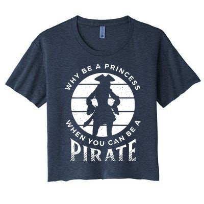 Funny Pirate Freebooter Buccaneer Caribbean Adventure Women's Crop Top Tee