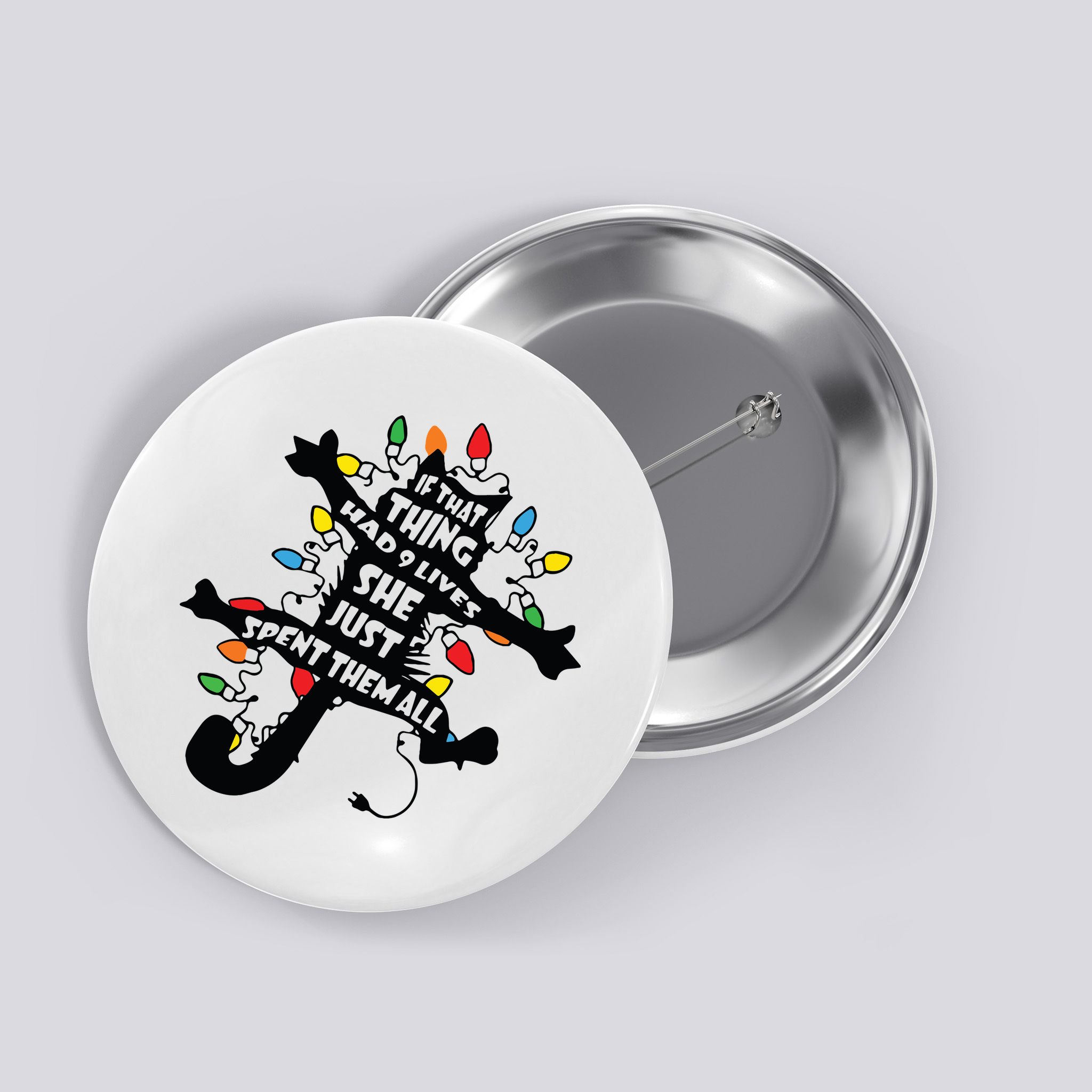 Funny Pussycat From Christmas Vacation Frieds Lover Button