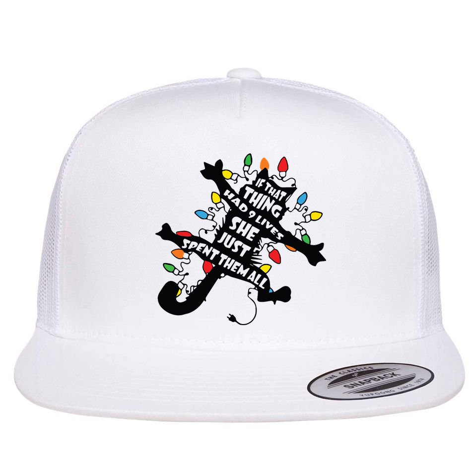 Funny Pussycat From Christmas Vacation Frieds Lover Flat Bill Trucker Hat