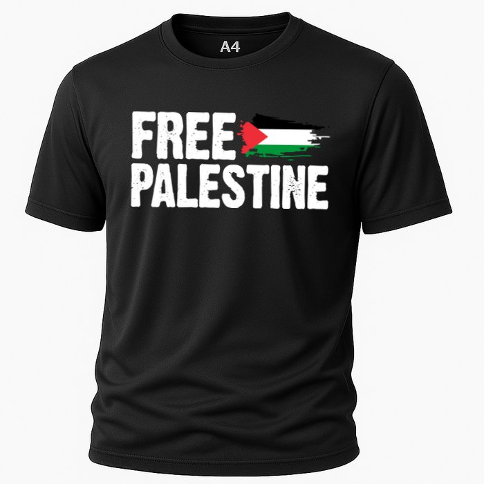 Free Palestine Flag Cooling Performance Crew T-Shirt