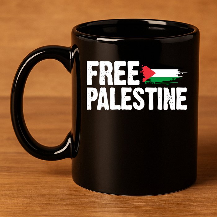 Free Palestine Flag 11oz C Handle Ceramic Mug