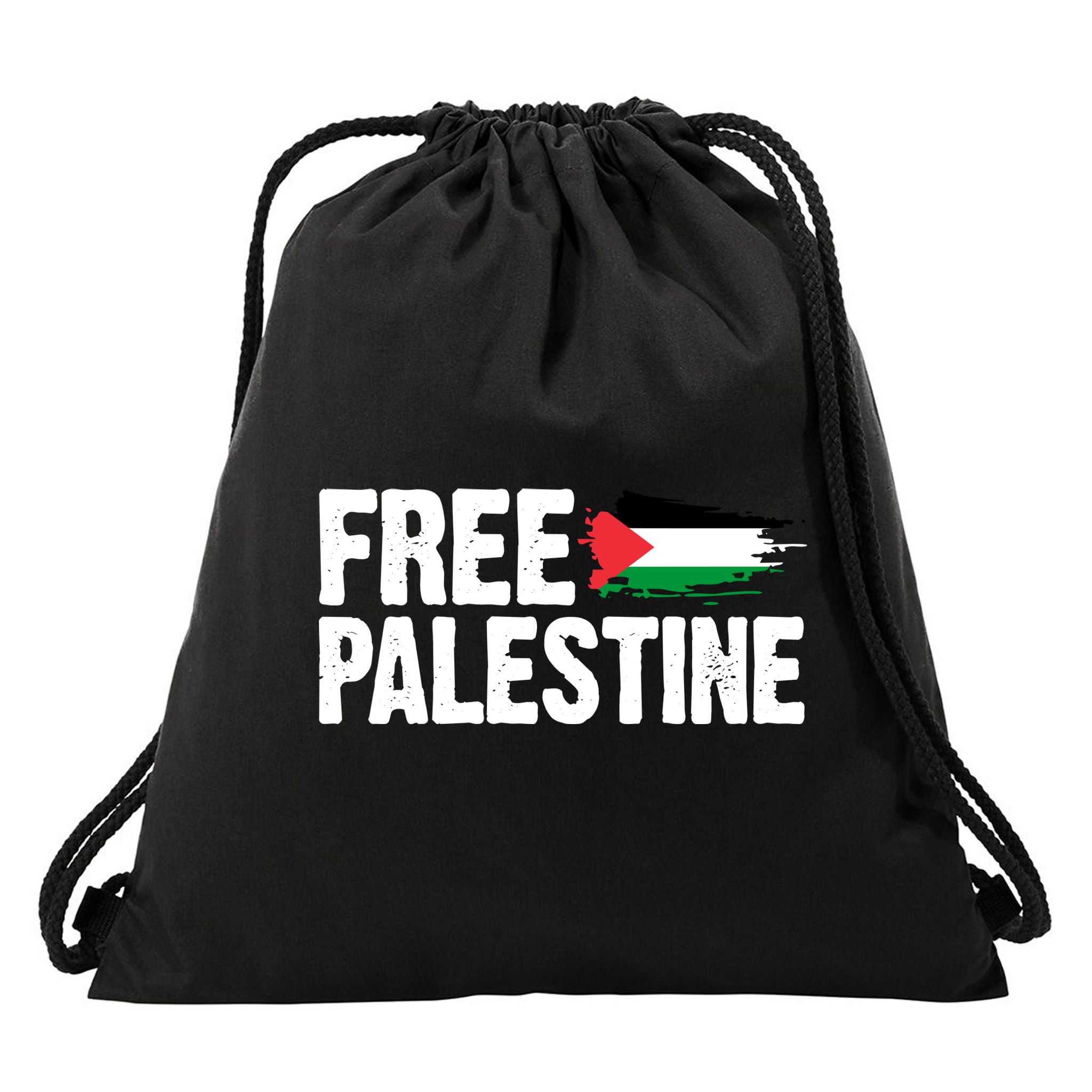 Free Palestine Flag Drawstring Bag