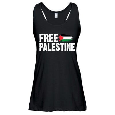 Free Palestine Flag Ladies Essential Flowy Tank