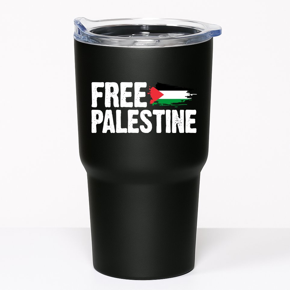 Free Palestine Flag Tumbler