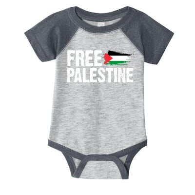 Free Palestine Flag Infant Baby Jersey Bodysuit