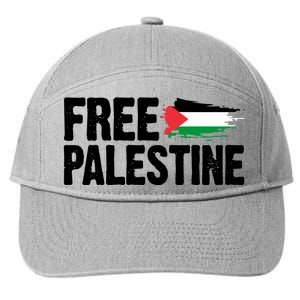 Free Palestine Flag 7-Panel Snapback Hat