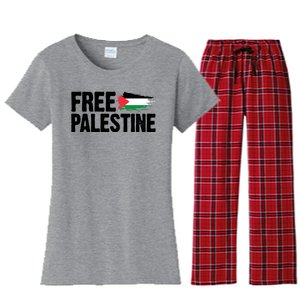 Free Palestine Flag Women's Flannel Pajama Set