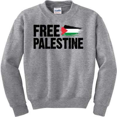 Free Palestine Flag Kids Sweatshirt