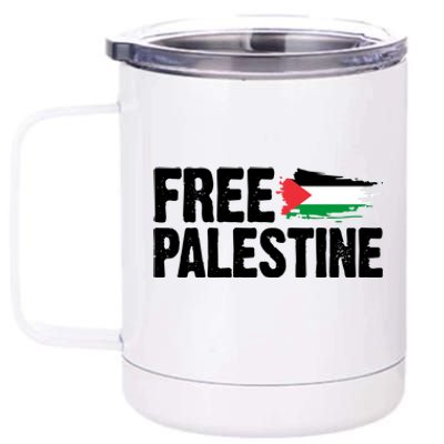 Free Palestine Flag 12 oz Stainless Steel Tumbler Cup