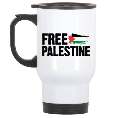 Free Palestine Flag Stainless Steel Travel Mug