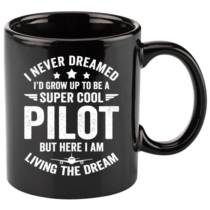 Funny Pilot Flying Aviation Airplane Cool Pilot Airplane Gift 11oz C Handle Ceramic Mug