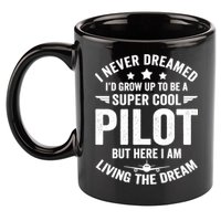 Funny Pilot Flying Aviation Airplane Cool Pilot Airplane Gift 11oz C Handle Ceramic Mug