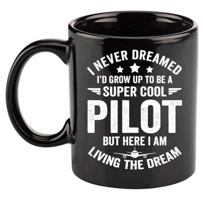 Funny Pilot Flying Aviation Airplane Cool Pilot Airplane Gift 11oz C Handle Ceramic Mug