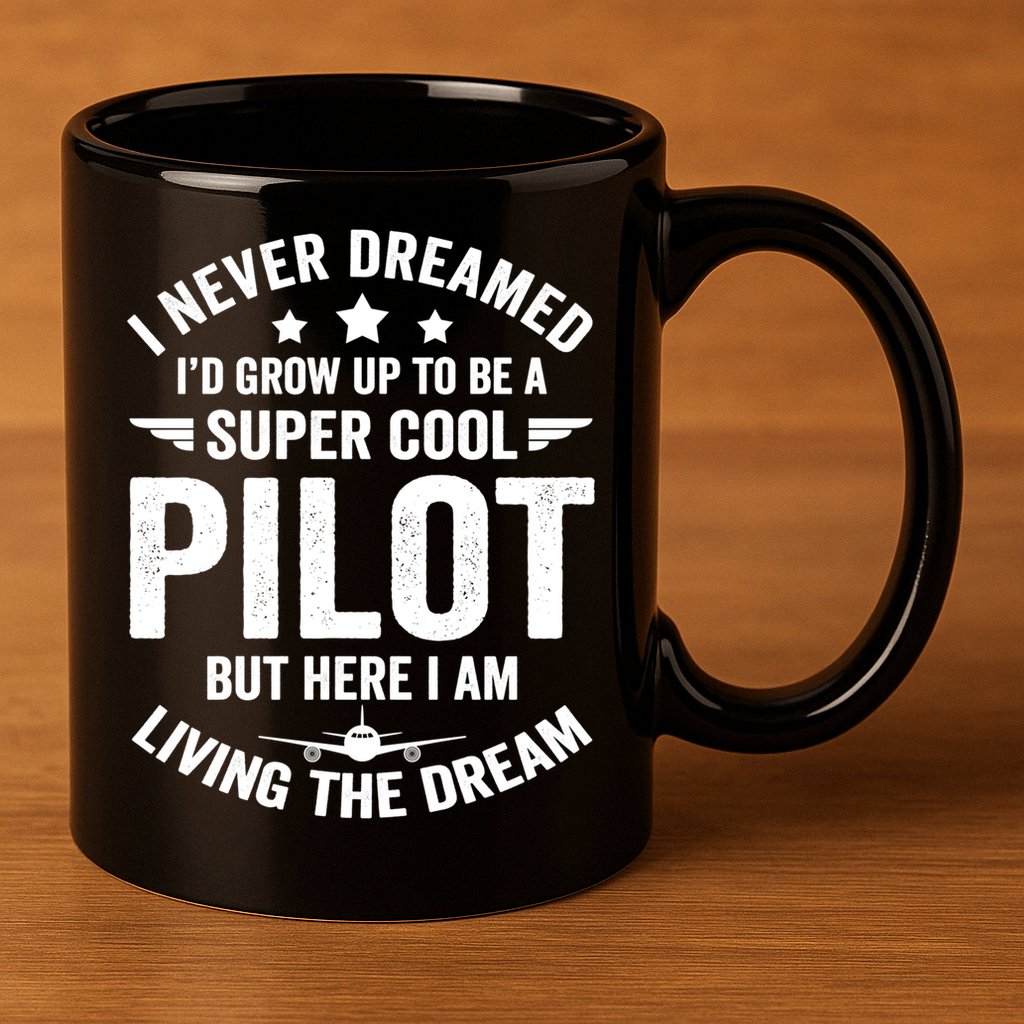 Funny Pilot Flying Aviation Airplane Cool Pilot Airplane Gift 11oz C Handle Ceramic Mug