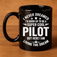 Funny Pilot Flying Aviation Airplane Cool Pilot Airplane Gift 11oz C Handle Ceramic Mug