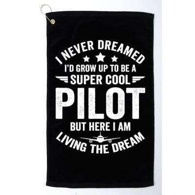 Funny Pilot Flying Aviation Airplane Cool Pilot Airplane Gift Golf Towel