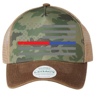 Firefighter Police Flag Thin Red Blue Line Legacy Tie Dye Trucker Hat