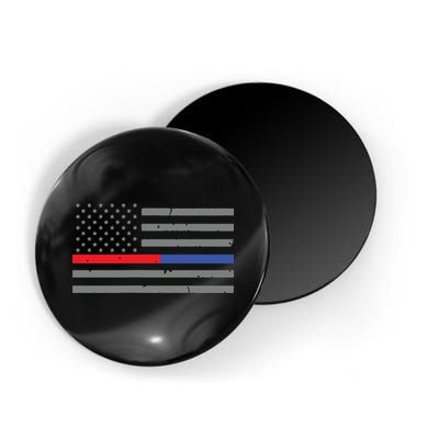 Firefighter Police Flag Thin Red Blue Line Magnet