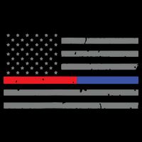 Firefighter Police Flag Thin Red Blue Line Youth Performance Sprint T-Shirt