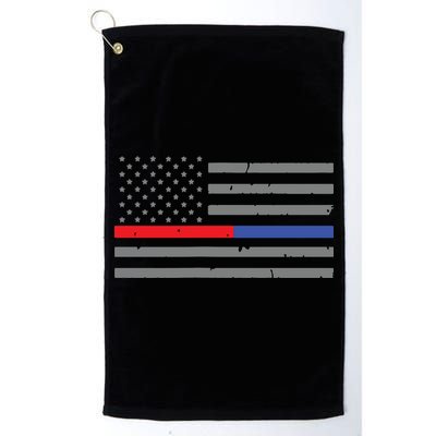 Firefighter Police Flag Thin Red Blue Line Golf Towel