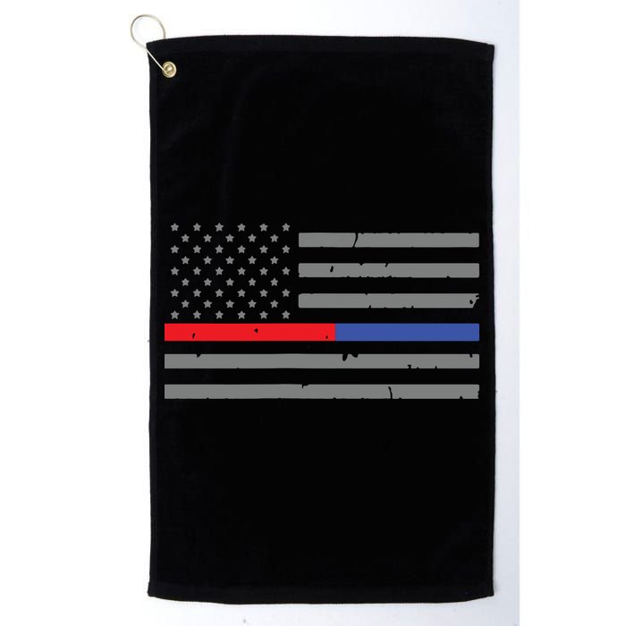 Firefighter Police Flag Thin Red Blue Line Golf Towel