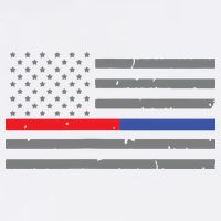 Firefighter Police Flag Thin Red Blue Line Garment-Dyed Sweatshirt