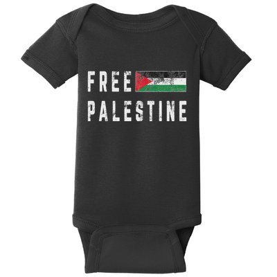 Free Palestine Flag Stand For Peace In The Middle East Baby Bodysuit