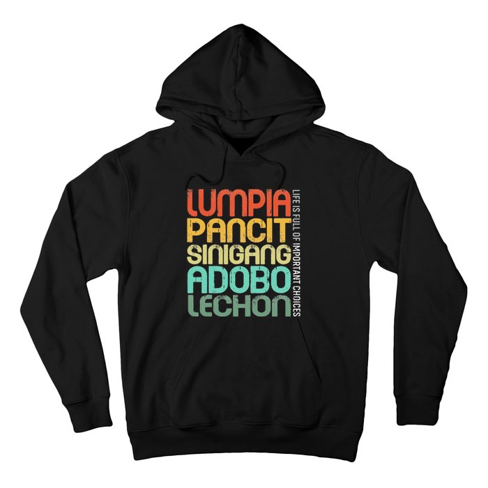 Filipino Philippine Food Lumpia Pancit Sinigang Adobo Lechon Hoodie