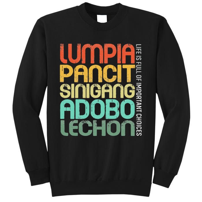 Filipino Philippine Food Lumpia Pancit Sinigang Adobo Lechon Sweatshirt