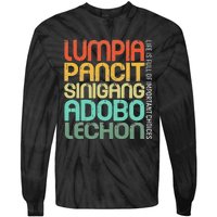 Filipino Philippine Food Lumpia Pancit Sinigang Adobo Lechon Tie-Dye Long Sleeve Shirt