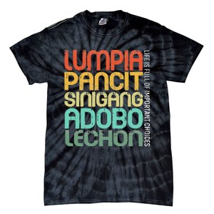 Filipino Philippine Food Lumpia Pancit Sinigang Adobo Lechon Tie-Dye T-Shirt