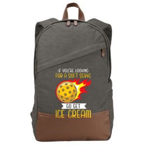 Funny Pickleball Cotton Canvas Backpack