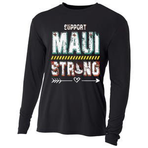 Funny Pray For Maui Hawaii Strong Cooling Performance Long Sleeve Crew