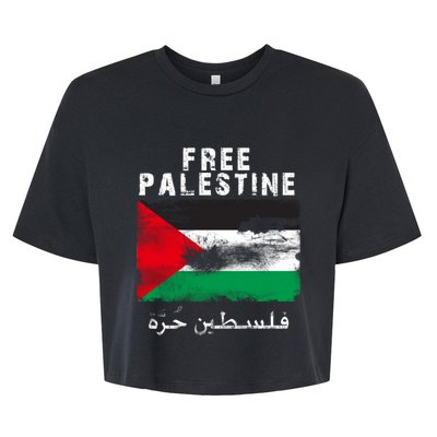 Free Palestine Freedom Bella+Canvas Jersey Crop Tee